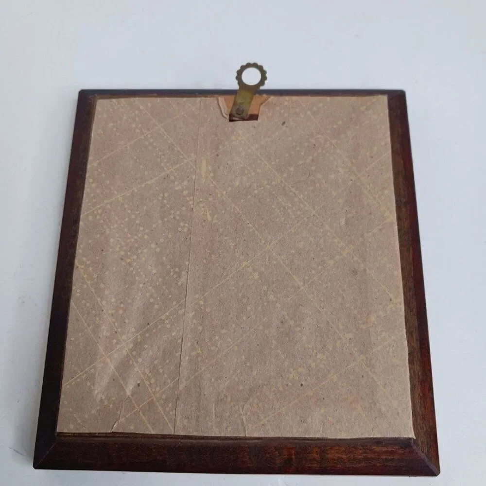 Vintage Metal Victorian Style Small Men Bust in Frame